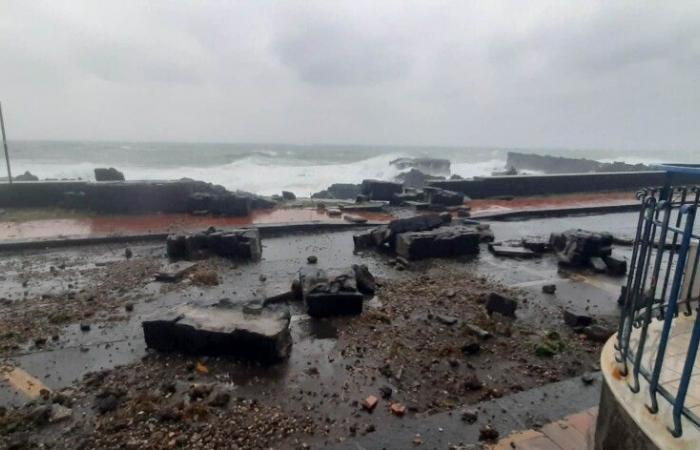 Sizilien, Schadenszählung nach dem Sturm-Tsunami: 200 km Küste in den Knien
