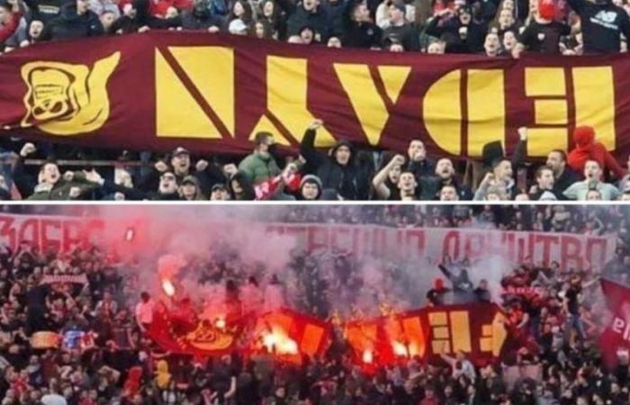 Fedayn Roma, Banner, das vom Red Star VIDEO in Belgrad verbrannt wurde