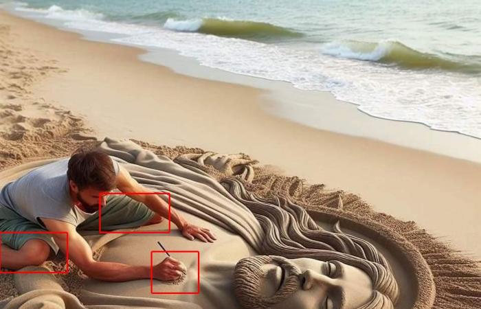 Sandskulpturen von Jesus Christus: Künstliche Intelligenz oder Meisterwerke? Wie man sie entlarvt