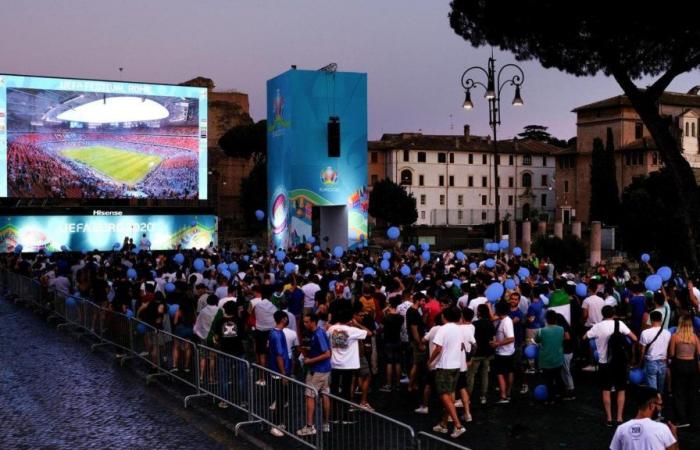EM 2024, große Bildschirme in Rom, um die Spiele Italiens zu verfolgen: Von Balduina bis zur Piazza Vittorio, hier können Sie die Azzurri sehen