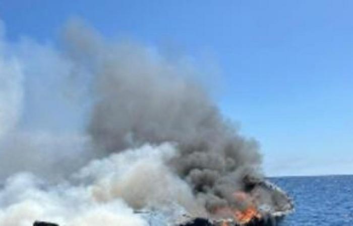 Stefania Craxi und Marco Bassetti retteten gestern vor dem Feuer auf dem Boot (das später sank) auf der Insel Elba