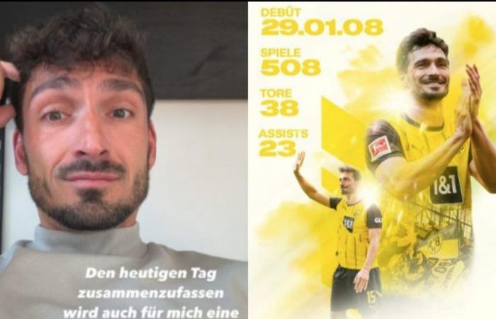 Hummels verlässt die Borussia und bricht in den sozialen Medien in Tränen aus