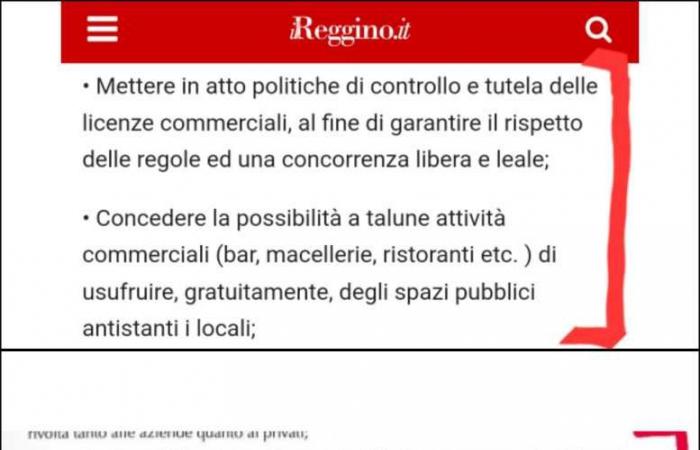 Provinz Pacentro in Reggio Calabria: Kopieren und Einfügen für das Programm von Bürgermeister Silvestri