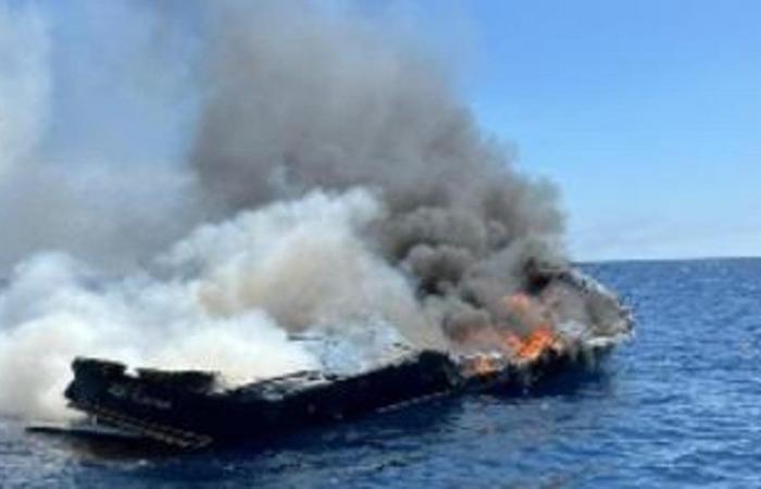 Stefania Craxi und Marco Bassetti haben gestern vor dem Brand auf dem Boot auf der Insel Elba gerettet