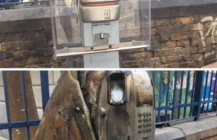 Neapel, die verbrannte Telefonkuppel im historischen Zentrum, ein Symbol des Verfalls, wurde ersetzt