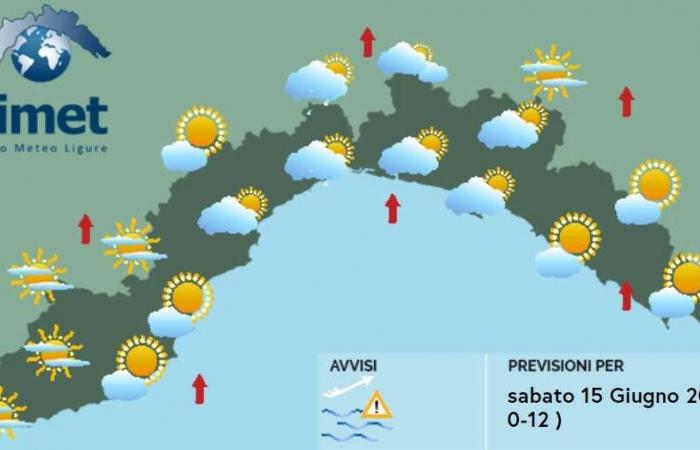 Wetter, immer noch wechselhaftes Wetter in Ligurien mit Wolken und starkem Wind, aber keinem Regen