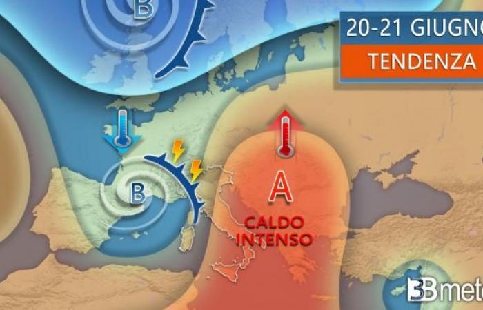 Der astronomische Sommer beginnt mit der großen Hitze in Italien, dann der Gefahr starker Unwetter. « 3B Wetter