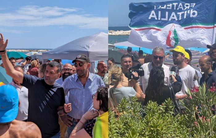 Bari bei der Wahl, die Kandidaten am Strand. Leccese: „Kontinuität mit Decaro“. Romito: «Wir sind die Alternative»