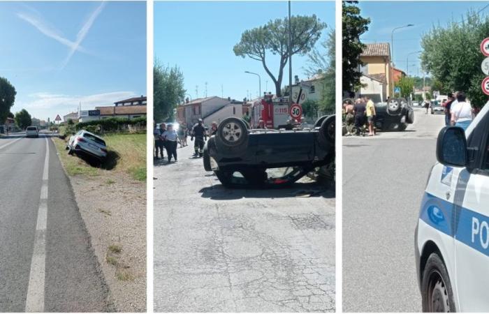 kommt in Metaurillia von der Straße ab, das Auto überschlägt sich in der Via Brigata Messina (und verursacht Schäden an einem Haus)