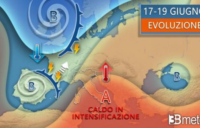 Afrikanisches Hochdruckgebiet zur Rettung diese Woche. Sonne und starke Hitze kommen in Italien an, dann ein stürmischer Bruch. So wird es bis zum Wochenende weitergehen. « 3B Wetter