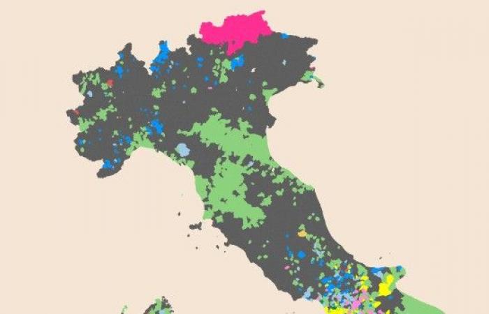 Die Geographie Italiens nach den Europawahlen. Hier ist die Provinzkarte