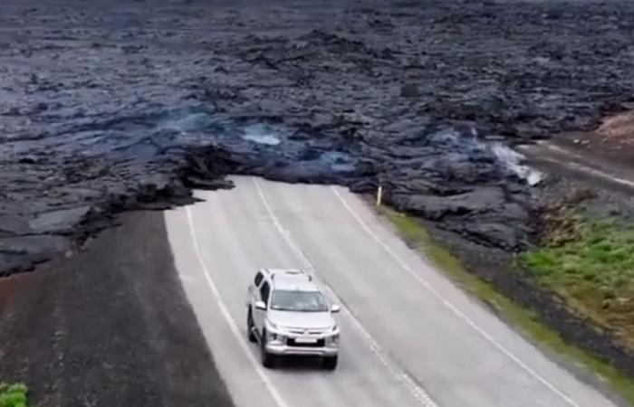 Island, heiße Lava verschlingt die Straßen nach dem Vulkanausbruch – Fotos und Videos