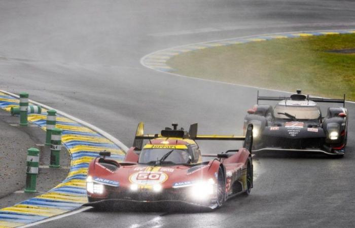 24 Stunden von Le Mans, der Ferrari des Kalabriers Antonio Fuoco auf Kurs zum Endsieg