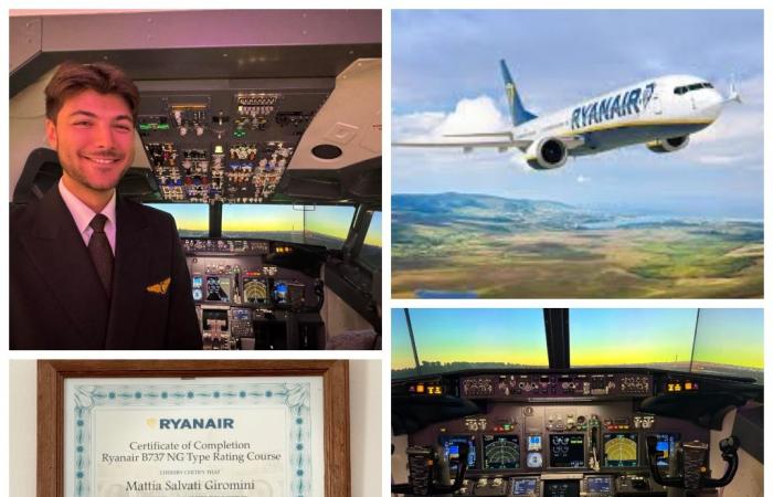 Der Traum vom Fliegen wurde Wirklichkeit. Die Geschichte von Mattia Salvati Giromini, einem 23-jährigen Piloten der Ryanair, am Steuer einer Boeing 737/Foto und Video