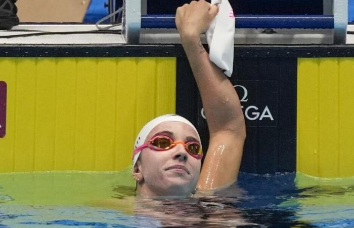 Beim Schwimmen erschreckt Regan Smith beim 100-m-Rückenschwimmen in Indianapolis. Ryan Murphy warnt Ceccon und Lilly King…