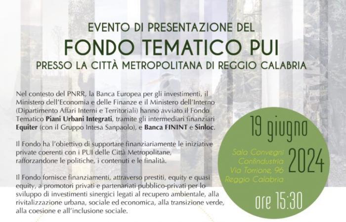 Reggio Calabria, Präsentation des Fonds für integrierte Stadtpläne