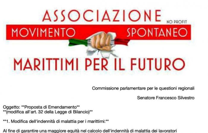 Die CSLE-Gewerkschaft und die Maritimers for the Future Association nach einem Treffen mit Senator Francesco Silvestro.