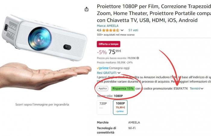 FHD-WiFi/Bluetooth-Miniprojektor zum SUPER-Amazon-PREIS (64 €)