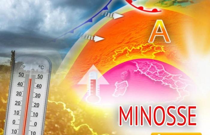 Hochdruckgebiet Minos mit maximaler Leistung bis Freitag; Temperaturen über 40°C. Tedicis Standpunkt
