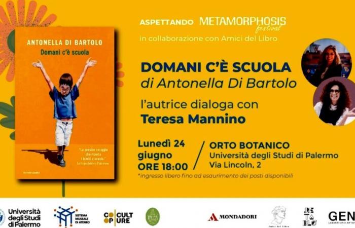 Die Präsentation des Buches „Domani c’è scuola“ von Antonella Di Bartolo im Botanischen Garten mit Teresa Mannino
