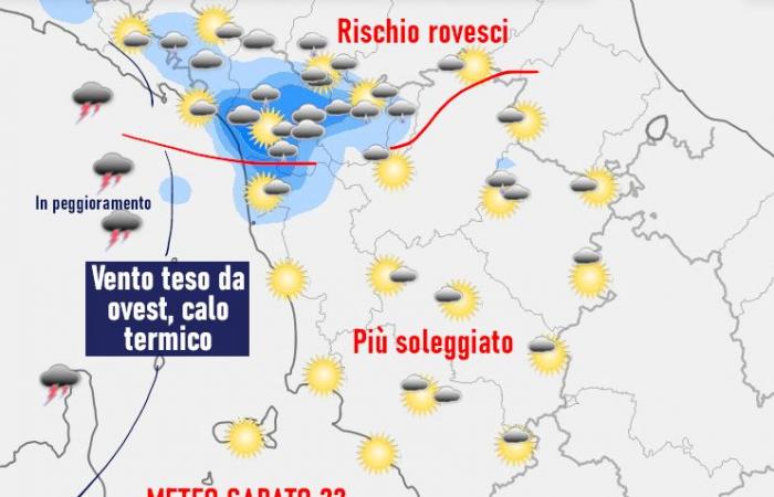 Wo wird es am Samstag regnen? Und die Temperaturen? Wetter in der Toskana » Wetter in der Toskana