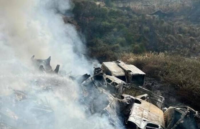 Ardea, Großbrand in der Salzare: Müllbrand im ehemaligen Steinbruch. Hinweis für die Bürger