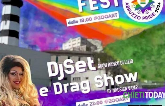 eine Veranstaltung zur Unterstützung des Abruzzo Pride, die in Pescara stattfinden wird