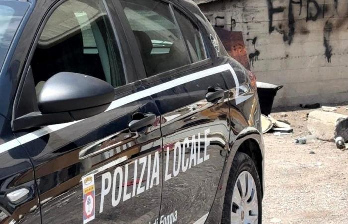 Ehemalige Verbrennungsanlage in der Via San Severo in Foggia, Räumungsaktion der örtlichen Polizei