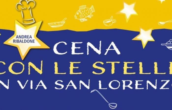 „Abendessen unter den Sternen und mit den Sternen“ anlässlich des 70-jährigen Bestehens des Alessandria Host Lions Club. Straßen gesperrt