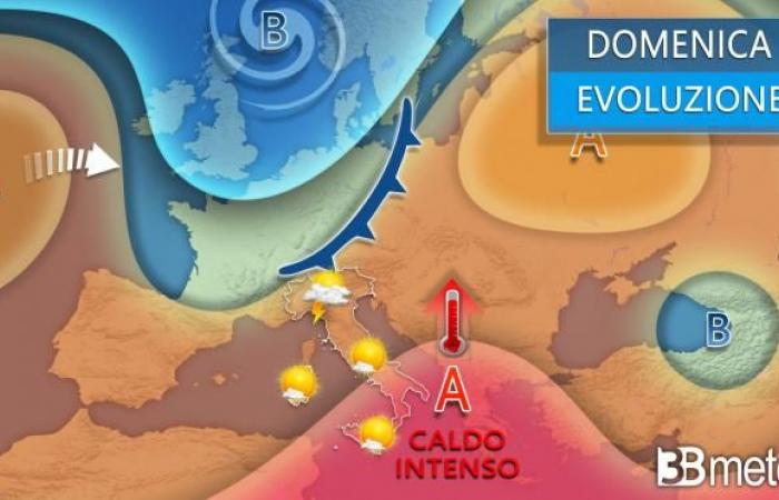Wochenendwetter – Zwischen afrikanischem Hochdruckgebiet und Gewittern, sogar starken. Hier sind die am stärksten gefährdeten Gebiete in Italien: « 3B Meteo