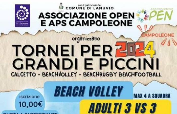 Lanuvio – Vom 30. Juni bis 5. Juli veranstaltet Campoleone Sportturniere im Sand für Erwachsene und Kinder