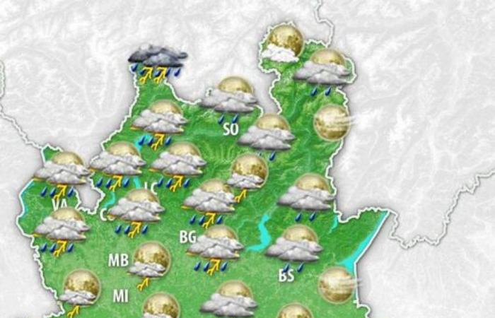 Wetter in der Lombardei. Sonnige und warme Klammer, dann stürmischer Bruch am Wochenende und sinkende Temperaturen « 3B-Wetter