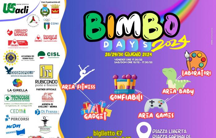 „Bimbo Days“, die fünfte Ausgabe, beginnt: Gadgets, Spaß und Solidarität im Herzen von Avellino
