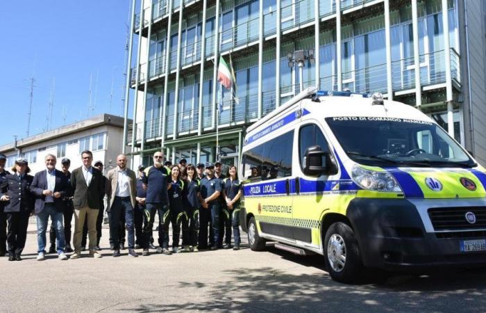 In Parma ein fortschrittlicher mobiler Kommandoposten, ein hochgerüstetes Fahrzeug für den Katastrophenfall