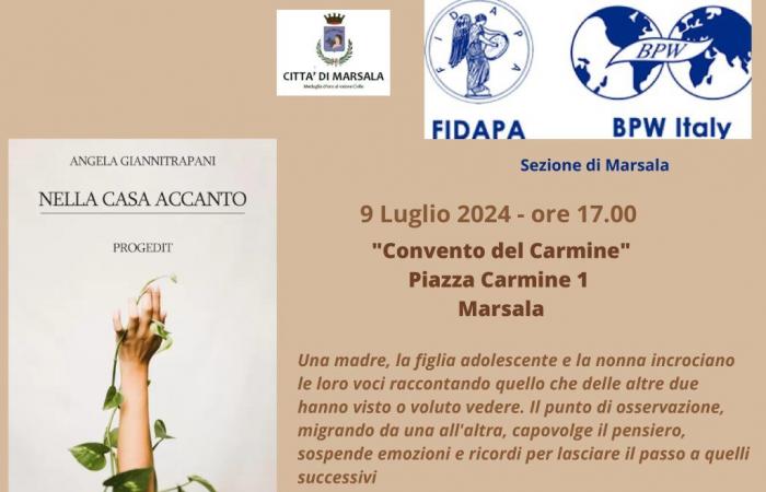 Marsala, die Präsentation des Buches am 9. Juli: „Nella Casa Accanto
