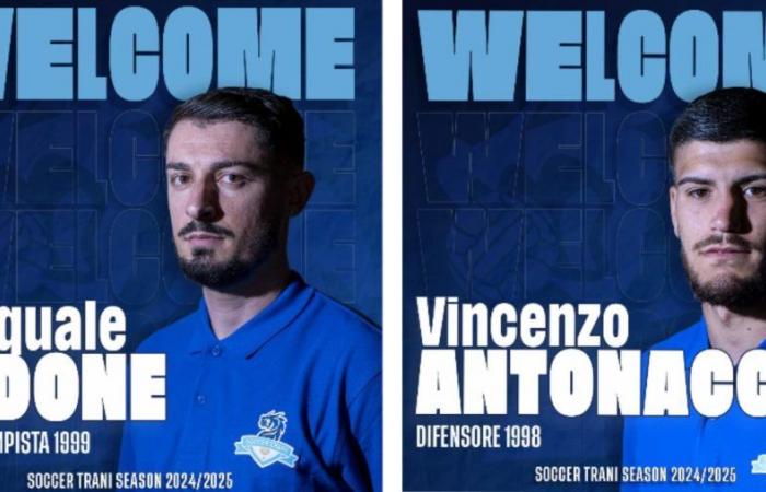 Soccer Trani eröffnet die Saison mit den Neuverpflichtungen von Antonacci und Tedone