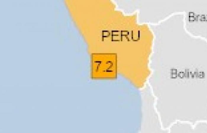 Erdbeben in Peru, Erschütterung der Stärke 7,2 in Atiquipa, alle Details « 3B Meteo