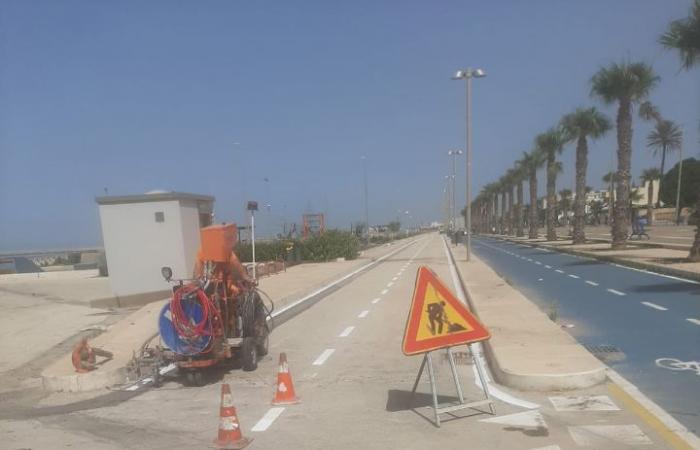 Stadtrat Rino Giacalone „In wenigen Tagen wird der zweite Radweg im Abschnitt Passeggiata Consagra fertig sein“