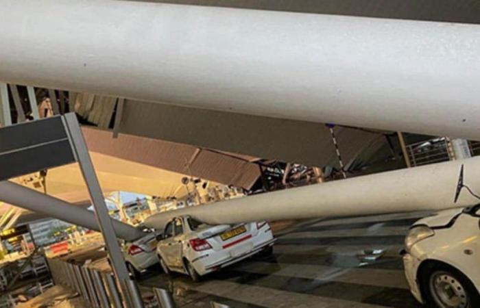 Indien: In Delhi stürzt das Dach des Flughafens ein: ein Toter und ein Verletzter