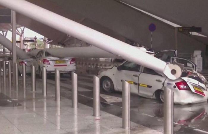Ein Teil des Daches stürzt am Flughafen Neu-Delhi ein: ein Toter