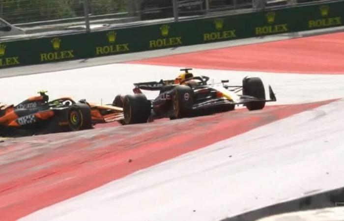 Zusammenstoß zwischen Verstappen und Norris, Ferrari mit Sainz auf dem Podium