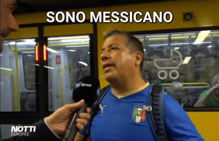 Der Korrespondent unterbricht einen italienischen Fan nach Italien-Schweiz: „Was halten Sie von dem Spiel?“ Und er: „Ich bin Mexikaner“ – Das Video