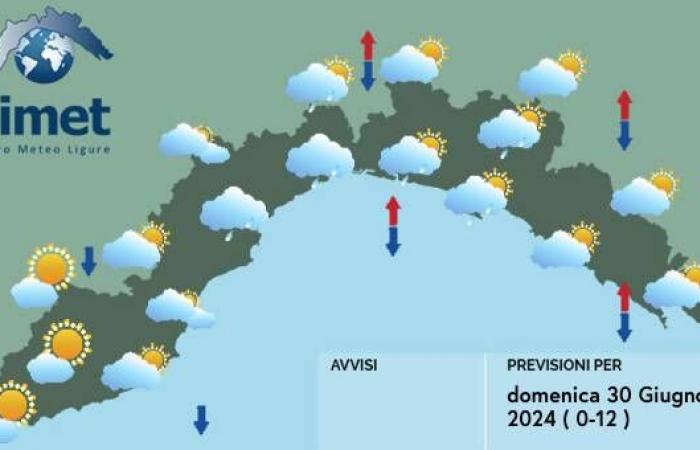 Wetter, bewölkter Himmel über Ligurien und ein paar Regentropfen: Die Temperaturen gehen leicht zurück