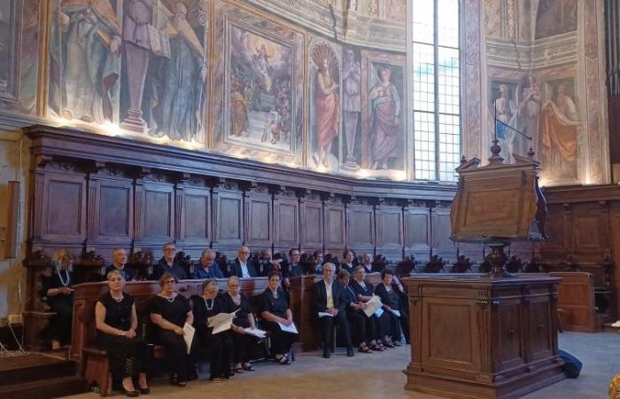 Kultur: Farfa, das 2. Orgelfestival gestern. Dom Cicchetti (Bibliotheksdirektor): „Neue Generationen von Mönchen machen den Qualitätssprung vom Studenten zum Gelehrten“