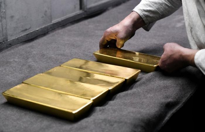 Gold stagniert, während Investoren Powells Rede verfolgen