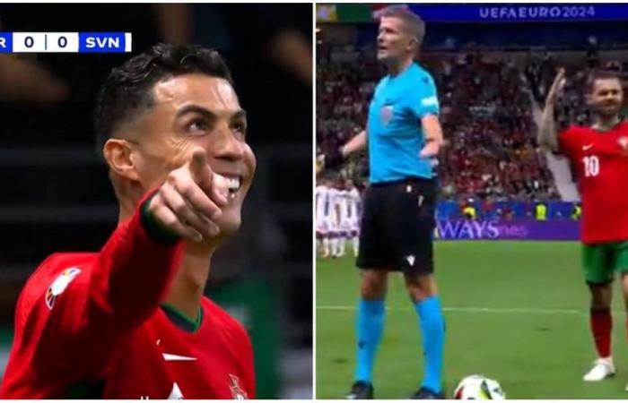 Orsato macht Cristiano Ronaldo wegen einer Kleinigkeit wütend, er zeigt in die Kamera: Er weiß, warum er es getan hat