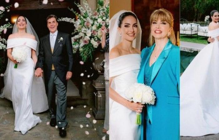 Milly Carlucci, die Hochzeit ihrer Tochter Angelica mit Fabio Borghese. Foto und Video