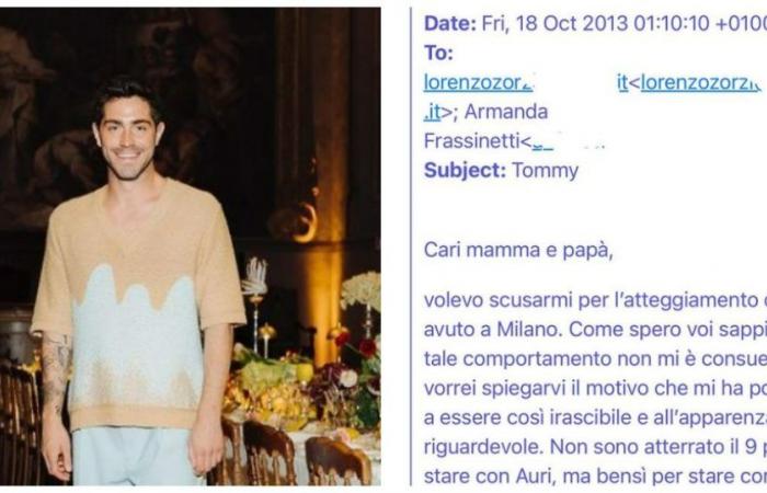 Tommaso Zorzi veröffentlicht die E-Mail, mit der er sich an seine Eltern geoutet hat: „Ich liebe einen Jungen, ich weiß, wie enttäuschend das sein kann.“
