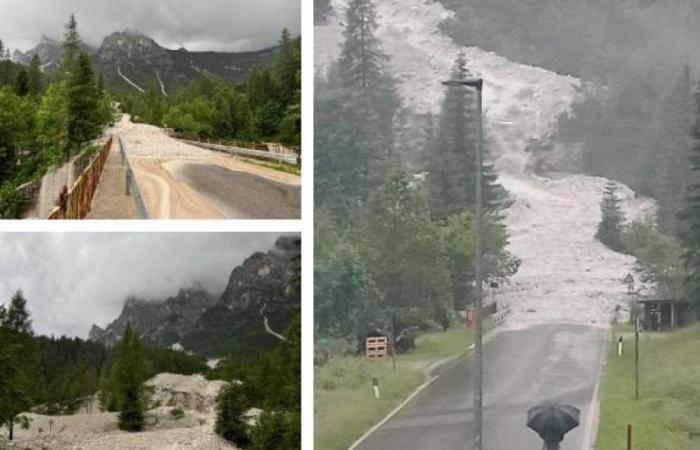 Berg, gigantischer Erdrutsch auf der Passo-Duran-Straße im Val di Zoldo: „Das Gleiche wie vor einem Jahr, aber viermal größer“