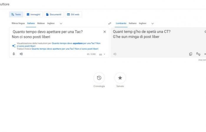 Google Translate fügt das „Lombard“ ein